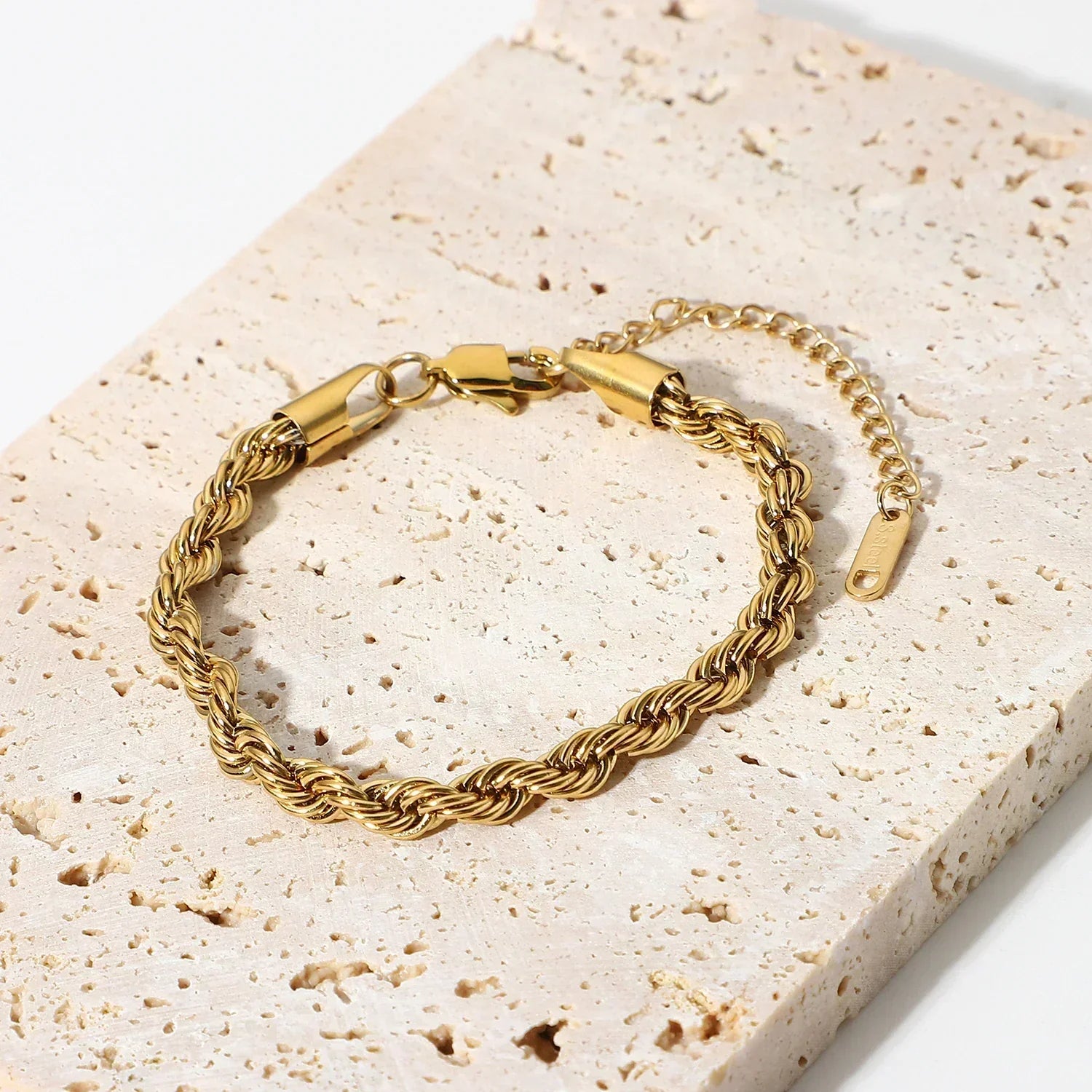Stacey - Rope Chain Gold Bracelet — bringing modern charm to your space.