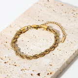 Stacey - Rope Chain Gold Bracelet — bringing modern charm to your space.