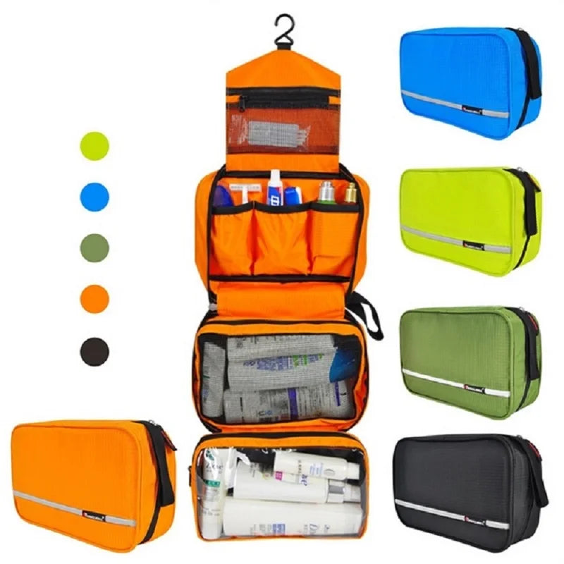 Travelior MaxPack Große Wasserdichte Kulturtasche für Männer & Frauen | Reise-Kosmetiktasche | Robustes Design & Viel Stauraum