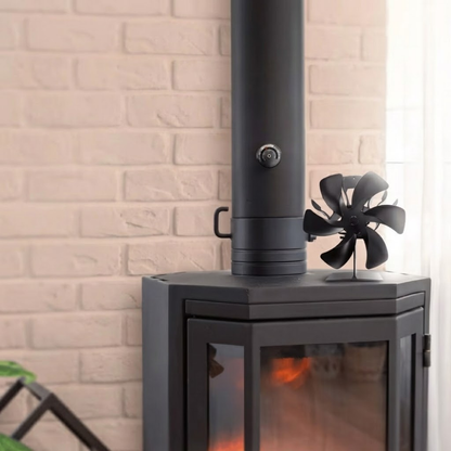 Ceiling Light Wood Stove Fan – 6 Blade Heat Powered Fireplace Fan