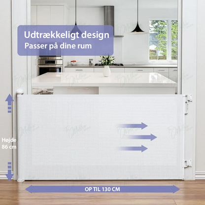 Barrière de sécurité rétractable pour enfants et animaux domestiques - Fixation murale