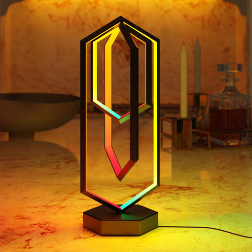 Lampe de table géométrique moderne pour la décoration intérieure, chambre et salon