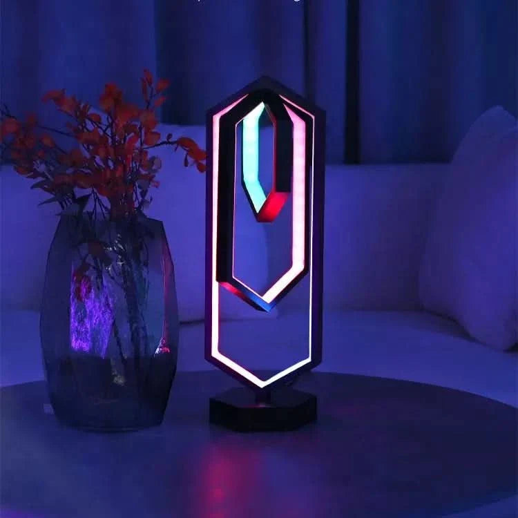 Lampe de table géométrique moderne pour la décoration intérieure, chambre et salon