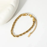 Stacey - Rope Chain Gold Bracelet — bringing modern charm to your space.