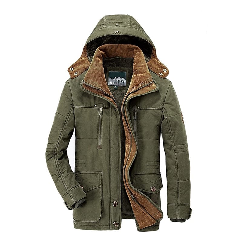Winter Parka | Mit Kapuze | Fleece-Futter | Schneejacke | Herren Winterjacken