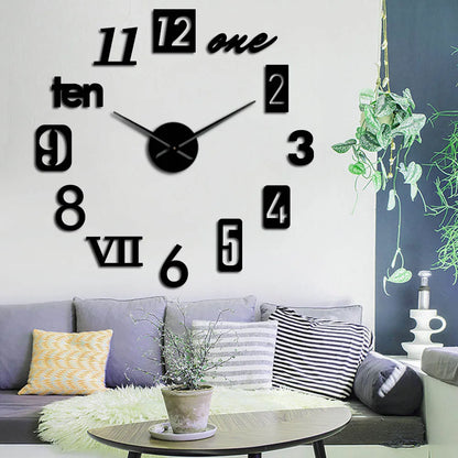 Stylish Silent Wall Clock - Easy to Hang Modern Home Decor