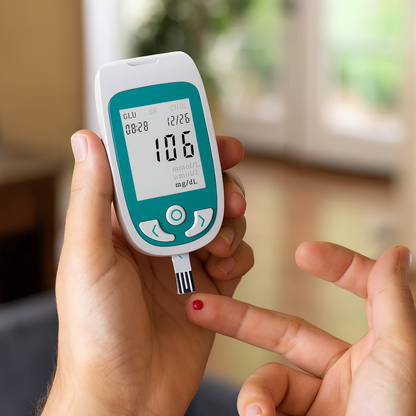 Blood Glucose Monitor & 3-in-1 Cholesterol Uric Acid Test Kit