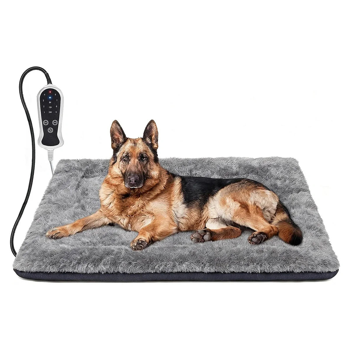 Adjustable Heated Dog Bed with Washable Cover - Warm Pet Bed