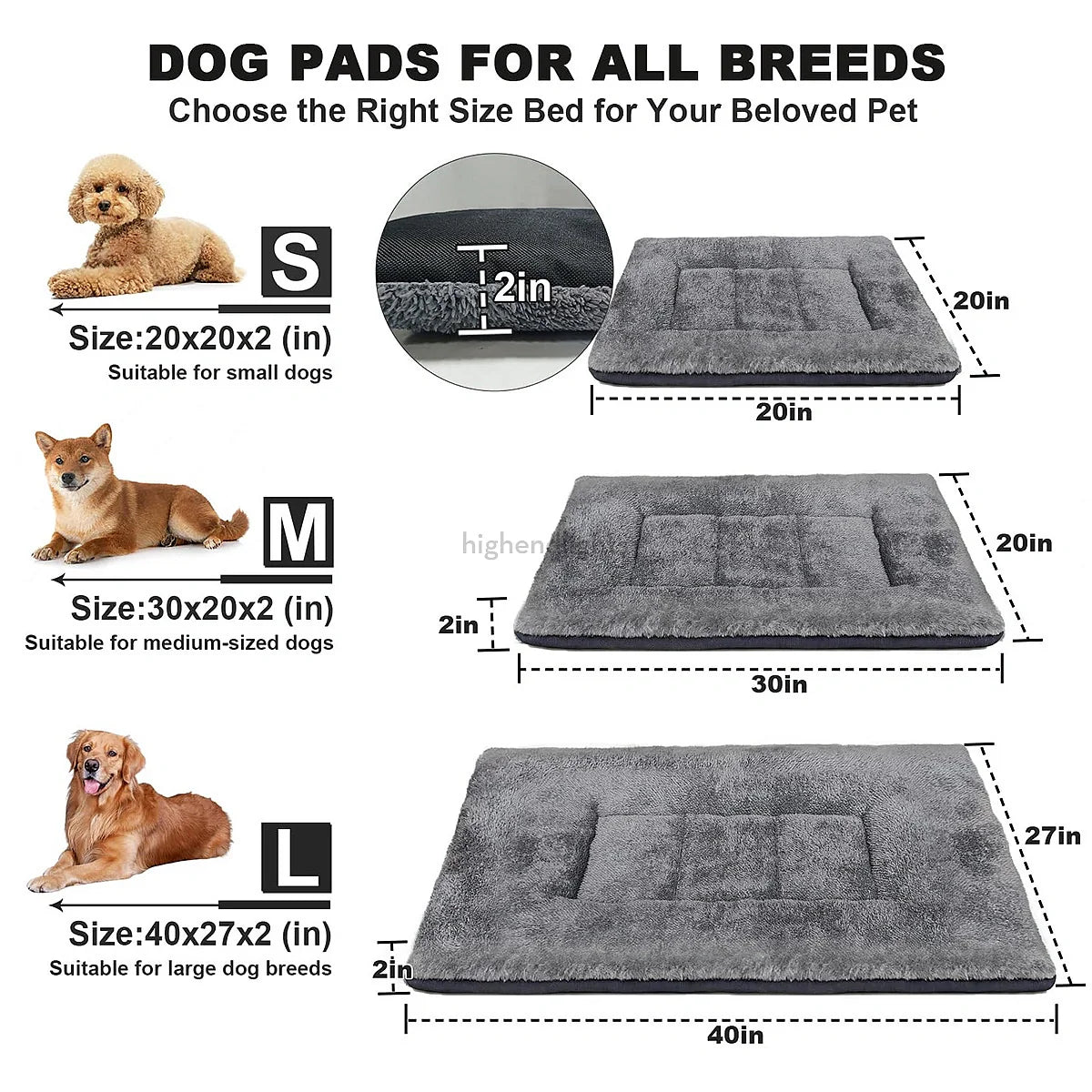 Adjustable Heated Dog Bed with Washable Cover - Warm Pet Bed