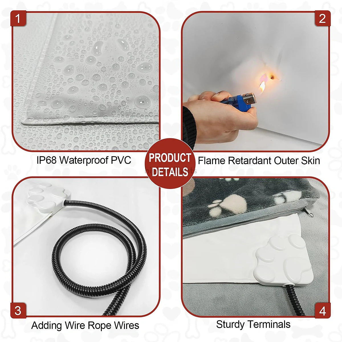 Adjustable Heated Dog Bed with Washable Cover for Warmth & Comfort