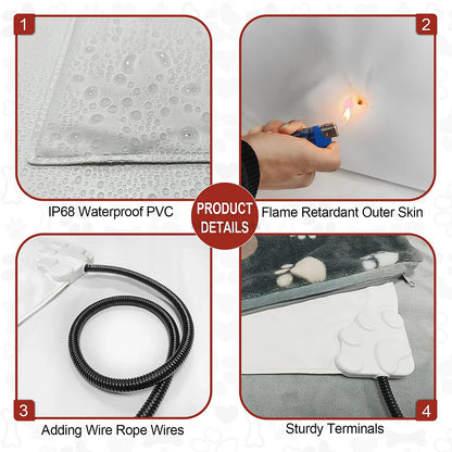 Adjustable Heated Dog Bed with Washable Cover for Warmth & Comfort