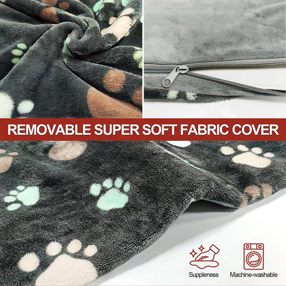 Adjustable Heated Dog Bed with Washable Cover for Warmth & Comfort