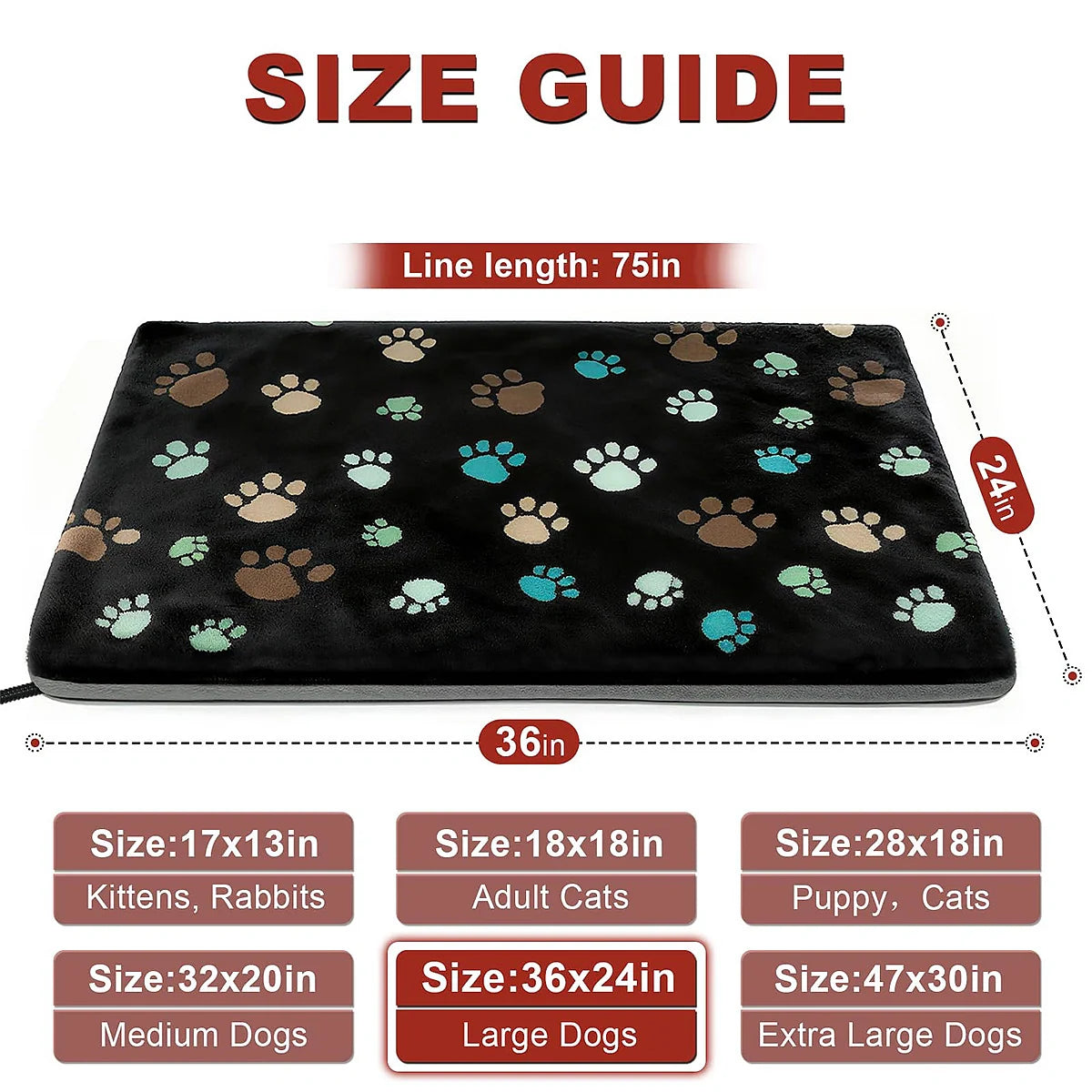 Adjustable Heated Dog Bed with Washable Cover for Warmth & Comfort