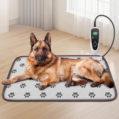 Adjustable Heated Dog Pad with Waterproof Cover for Comfort & Warmth