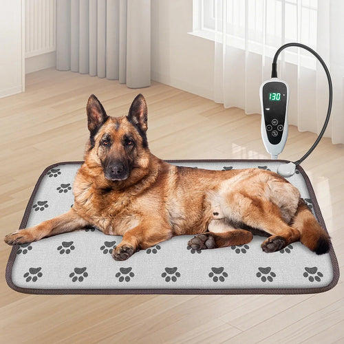 Adjustable Heated Dog Pad with Waterproof Cover for Comfort & Warmth