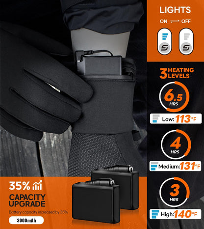 Gants chauffants rechargeables pour écran tactile, pour rester au chaud en hiver