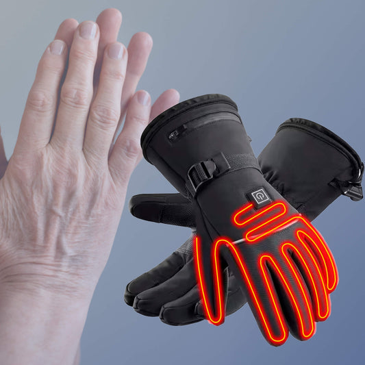 Gants chauffants pour le syndrome de Raynaud et l'arthrite – Gants thermiques rechargeables et imperméables avec 3 niveaux de chaleur pour soulager la douleur (Royaume-Uni)