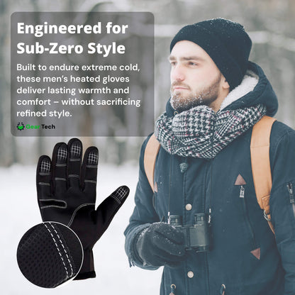 Gants chauffants et imperméables pour hommes – Gants thermiques d'hiver avec grip tactile pour activités extérieures par temps froid