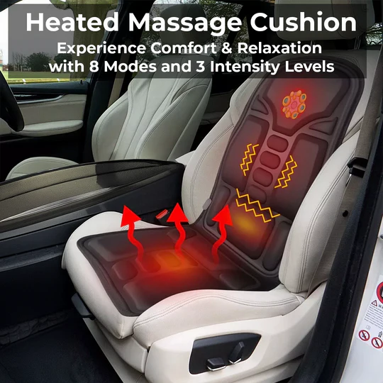 Coussin de massage chauffant - Für Stuhl- und Autositzgebrauch - Vibrationsknoten