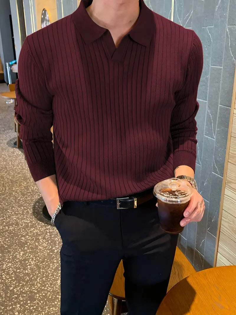 Polo-Pull | Avec Kragen | Intelligent et décontracté | Pull-over | Herrenbekleidung