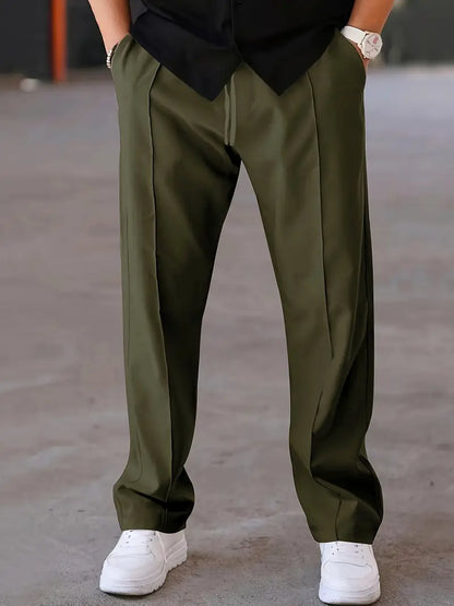 Faltenhose | Avec Cordelzug | Passeport Lockere | Tuyau décontracté intelligent | Pantalons pour hommes