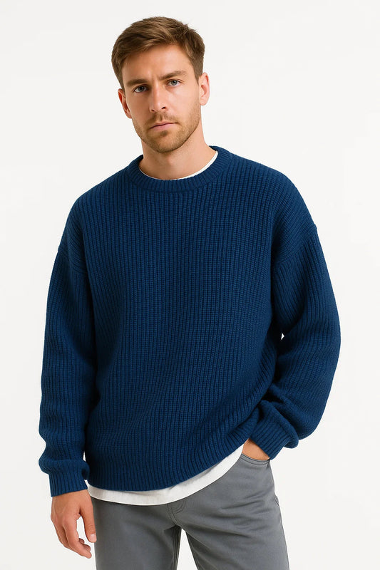 Strickpullover für Männer | Übergroße Passform und Rippstruktur