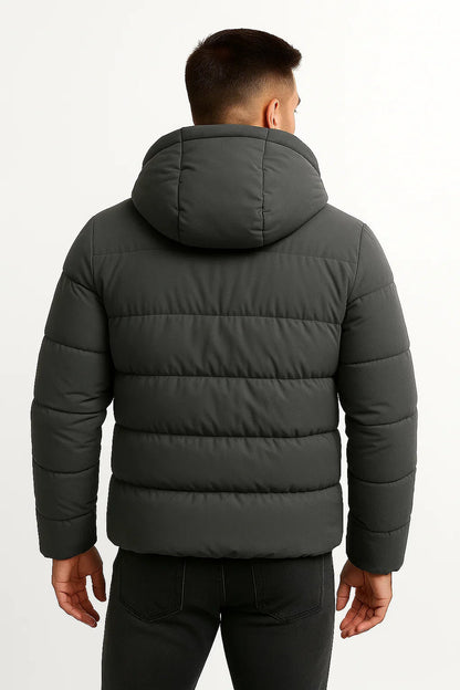 Pufferjacke mit Kapuze pour hommes – Manteau d'hiver isolé