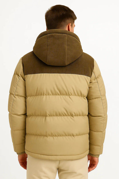 Veste Pufferjacke pour hommes – Manteau d'hiver léger avec capuche et isolation