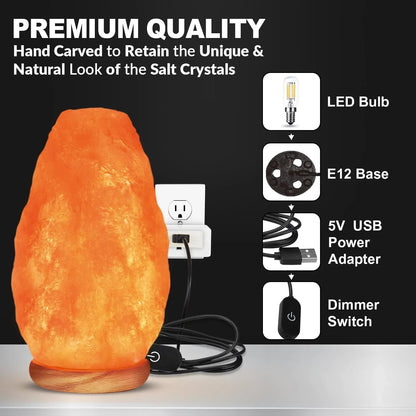 Lampe de Salaire Himalaya - USB-Betrieb - Kristall-Design