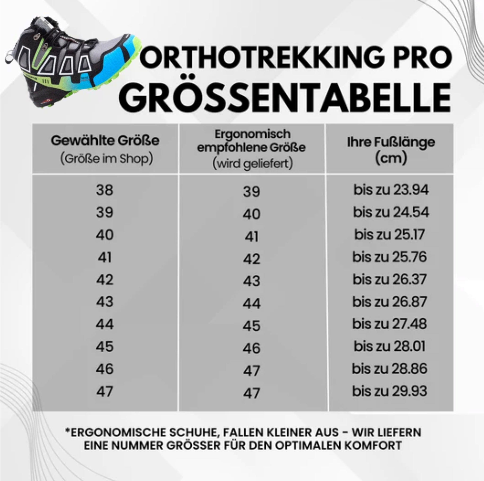 OrthoTrekking Pro Hallux – Ergonomische Hallux Valgus Wander- und Trekking Schuhe