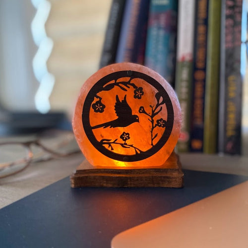 Lampe de sel de l'Himalaya à brancher sur un port USB pour la décoration intérieure, la relaxation et la purification de l'air