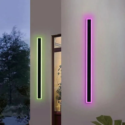 Applique murale extérieure RGB IP65 - Éclairage d'ambiance minimaliste LED pour jardin
