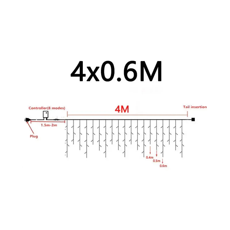 Eiszapfenlichter - Außenbeleuchtung - LED-Dekor