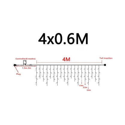 Eiszapfenlichter - Außenbeleuchtung - LED-Dekor