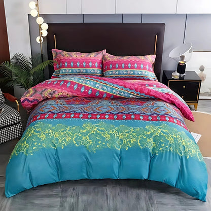Boho Tribal Print Quilt Cover Set - Stylish Bedding for Home Decor
