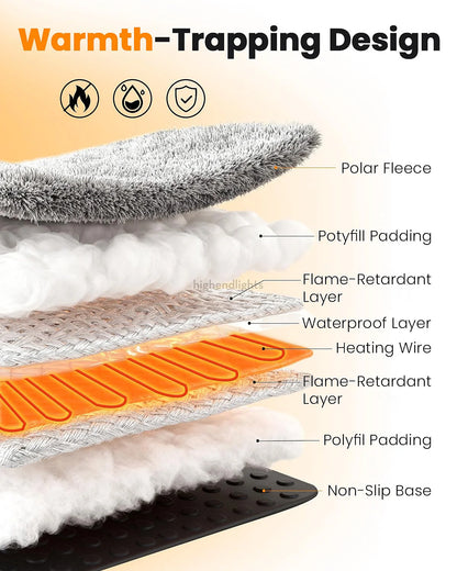 Tapis chauffant électrique pour chiens et chats - Confort douillet à l'intérieur