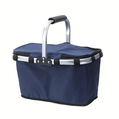 Sac isotherme pliable – Panier de pique-nique portable pour une utilisation en extérieur