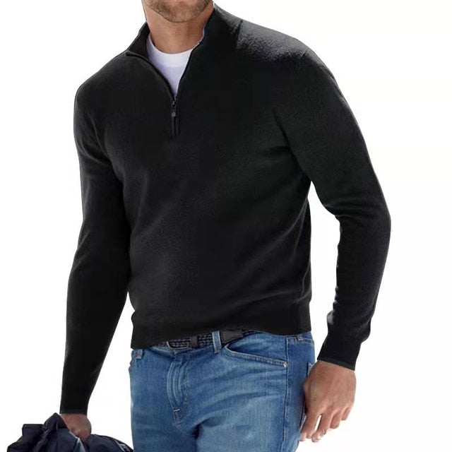 Pull quart-zip - Pull Strick-Half-Zip pour hommes