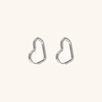 Clarissa - Heart Hoop Earrings — bringing modern charm to your space.