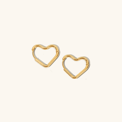 Clarissa - Heart Hoop Earrings — bringing modern charm to your space.