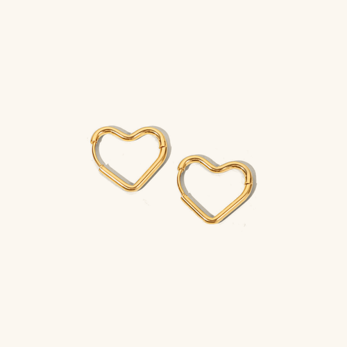 Clarissa - Heart Hoop Earrings — bringing modern charm to your space.
