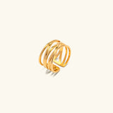 Yvette - Twisted Gold Ring — bringing modern charm to your space.