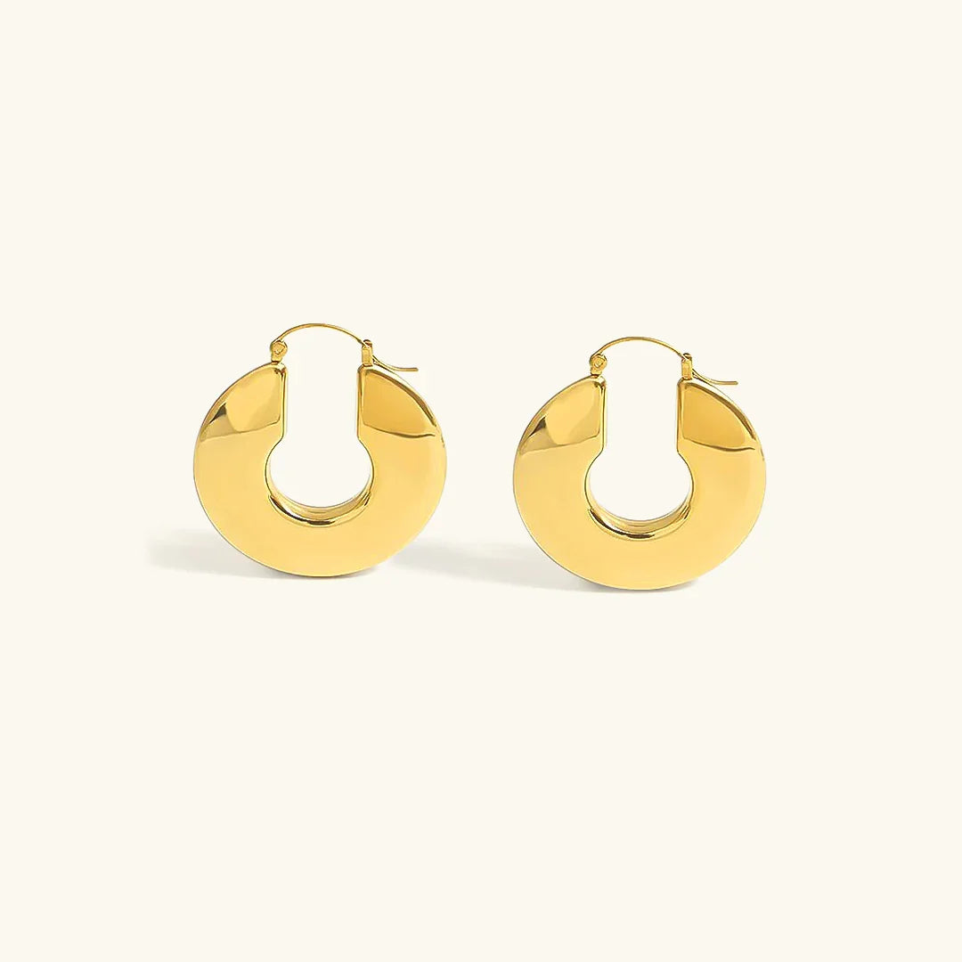 Boucles d'oreilles créoles épaisses Nina — conçues pour une qualité au quotidien.