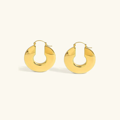 Boucles d'oreilles créoles épaisses Nina — conçues pour une qualité au quotidien.