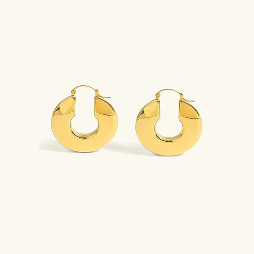 Boucles d'oreilles créoles épaisses Nina — conçues pour une qualité au quotidien.