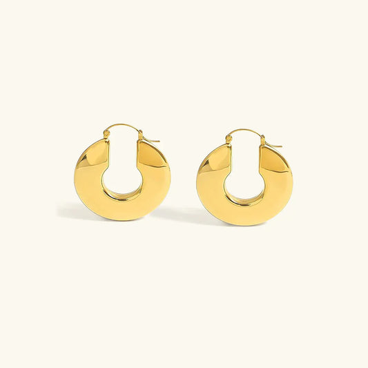 Nina - Chunky Hoop Earrings — crafted for everyday quality.