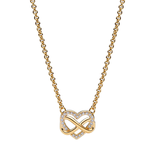 Jenna - Heart Infinity Pearl Necklace — bringing modern charm to your space.