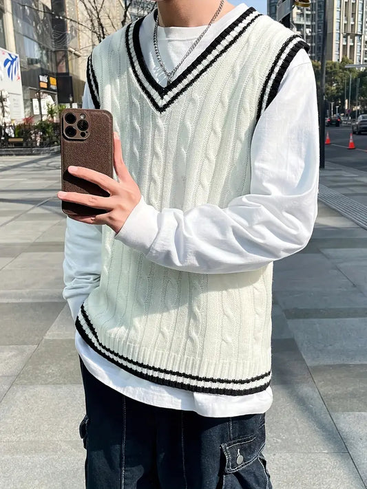 Strickweste | Kabelstrick | Pullover | Pulloverweste | Herrenweste