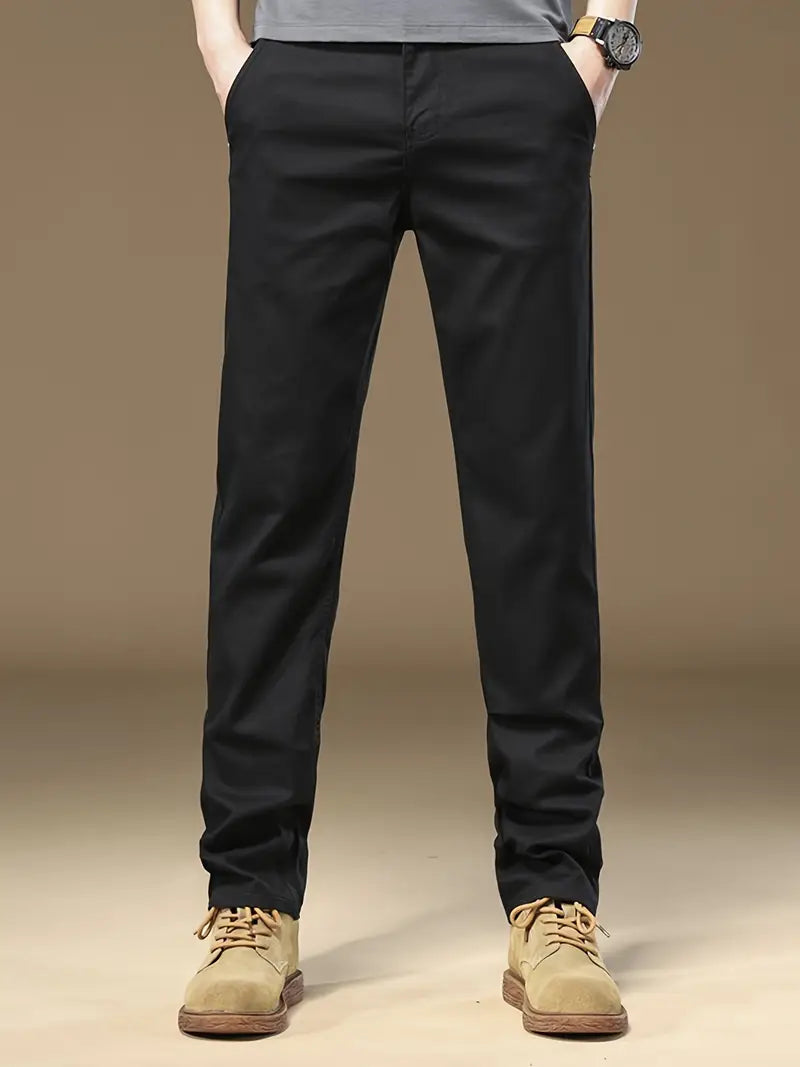 Chino-Hosen - Herren Regulär Gerade Beinform Stretch-Chinos