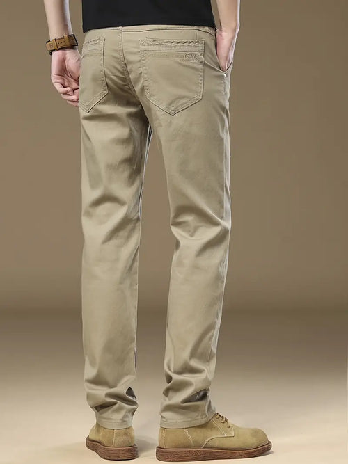Chino-Hosen - Herren Regulär Gerade Beinform Stretch-Chinos